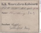 Etiketten zu Cerussit (Weißbleierz) (NHMW-MIN-An9)